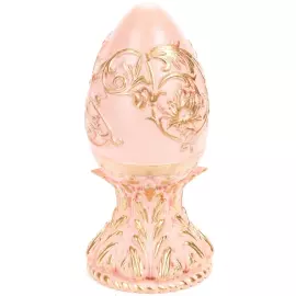 Сувенир из массива бука "Яйцо пасхальное" бледно-розовое